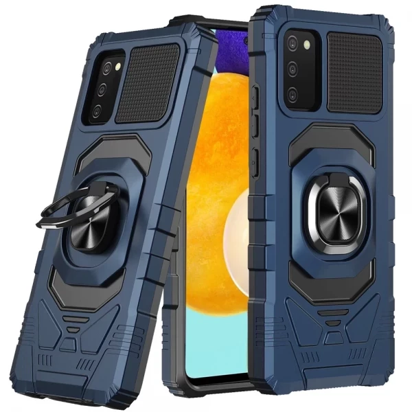 Robotic Magnetic RING Kickstand Case - BLUE  CRICKET ICON 6