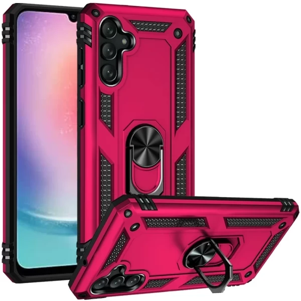 Hybrid Armor With Ring Stand Case - HOT PINK Galaxy A26 5G