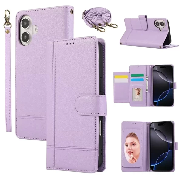 INTER MIRROR 5 SLOT CC WALLET - PURPLE IPHONE 16