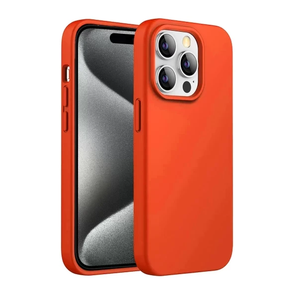 LIQUID SILICON CASE -ORANGE iPHONE 16 PRO MAX