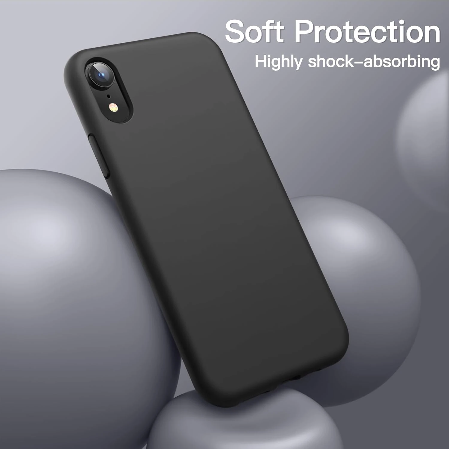 LIQUID SILICON CASE -BLACK iPHONE XR