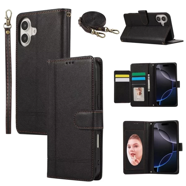 INTER MIRROR 5 SLOT CC WALLET - BLACK  IPHONE 16