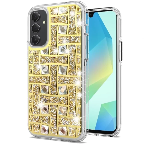Bling Hybrid Case Cover - GOLD (I)  GALAXY A16 5G
