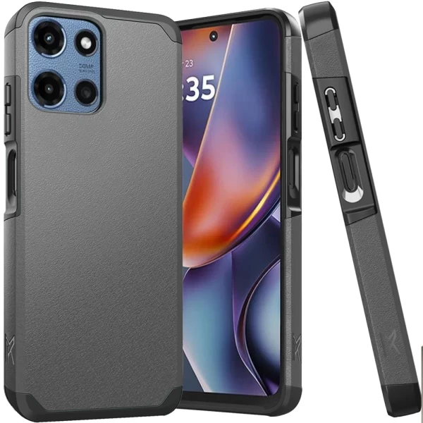 Satin Slim ShockProof Case With Poly Bag - CHARCOAL GREY Moto G Stylus 5G 2025
