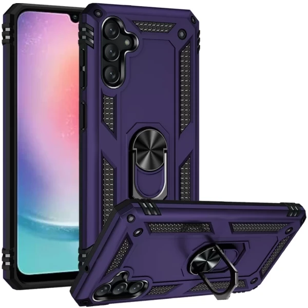 Hybrid ARMOR WITH RING STAND CASE - DARK PURPLE Galaxy A26 5G