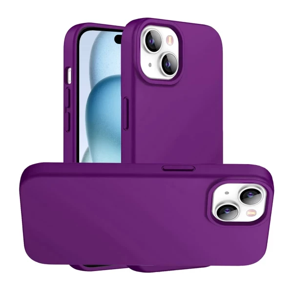 IPHONE 16 LIQUID SILICONE CASE (NO LOGO) - PURPLE  IPHONE 16