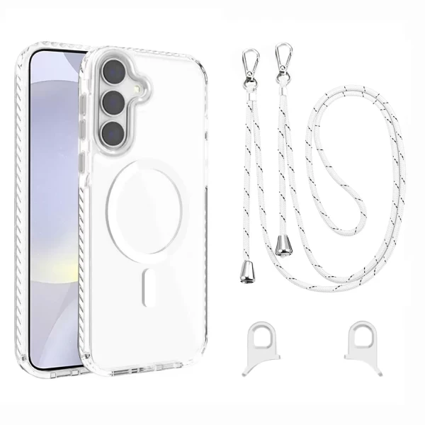 Clear Magsafe Strap - WHITE GALAXY S25 PLUS