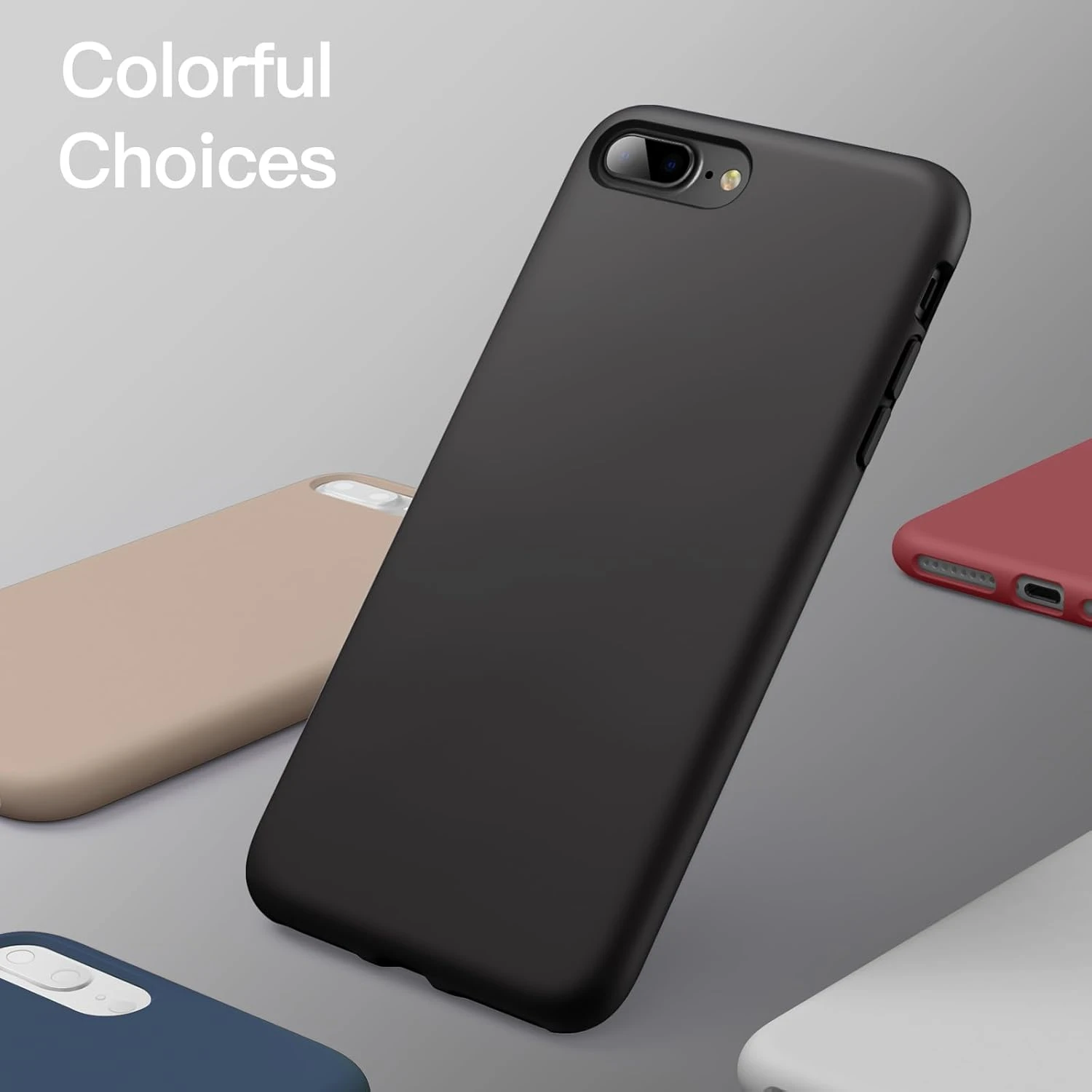 LIQUID SILICON CASE -BLACK iPHONE 8/SE