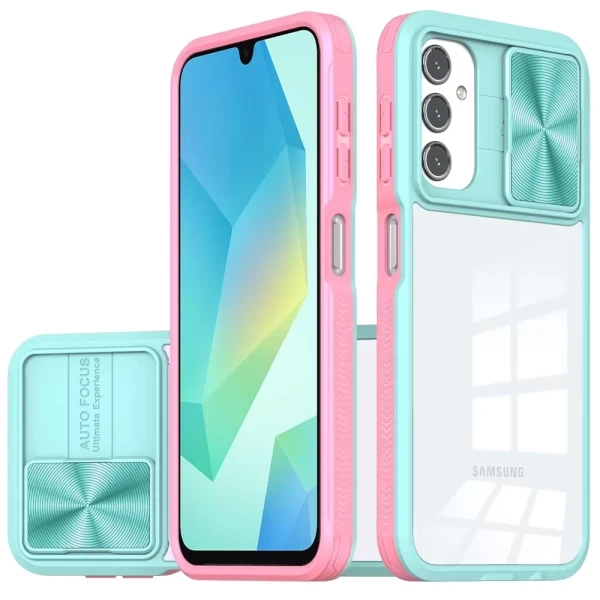 Fusion Transparent Caser - PINK / BLUE  GALAXY A16 5G