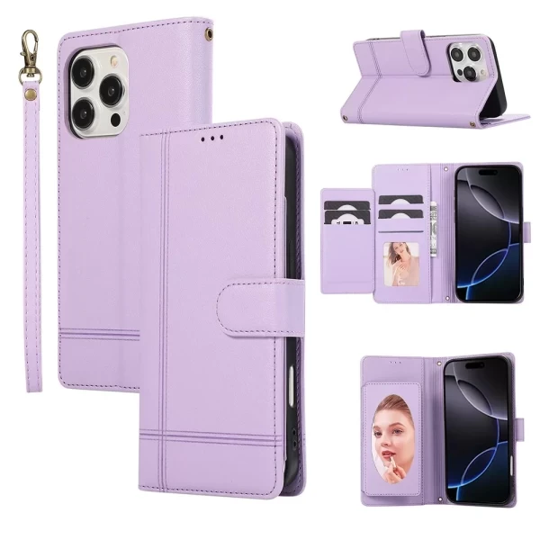 INTER MIRROR 5 SLOT CC WALLET - PURPLE IPHONE 16 PRO MAX