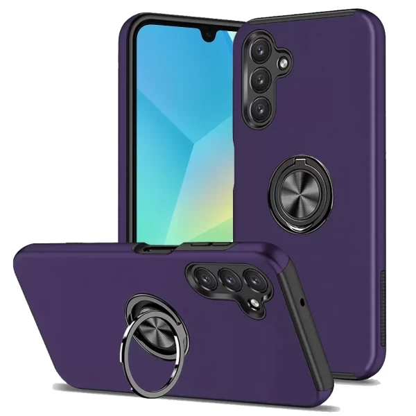SATIN SLIM MAGNETIC RING STAND CASE - PURPLE  GALAXY A16 5G