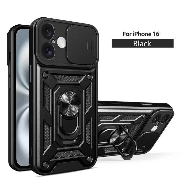 Armor Cam Slide Magsafe Stand - BLACK IPHONE 16 PLUS